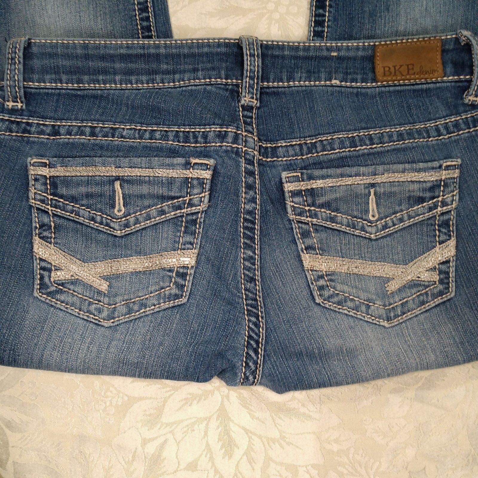 Bke Denim Payton Jeans Womens Curvy Size 27l Lowrise Stretch Bootcut Y2k